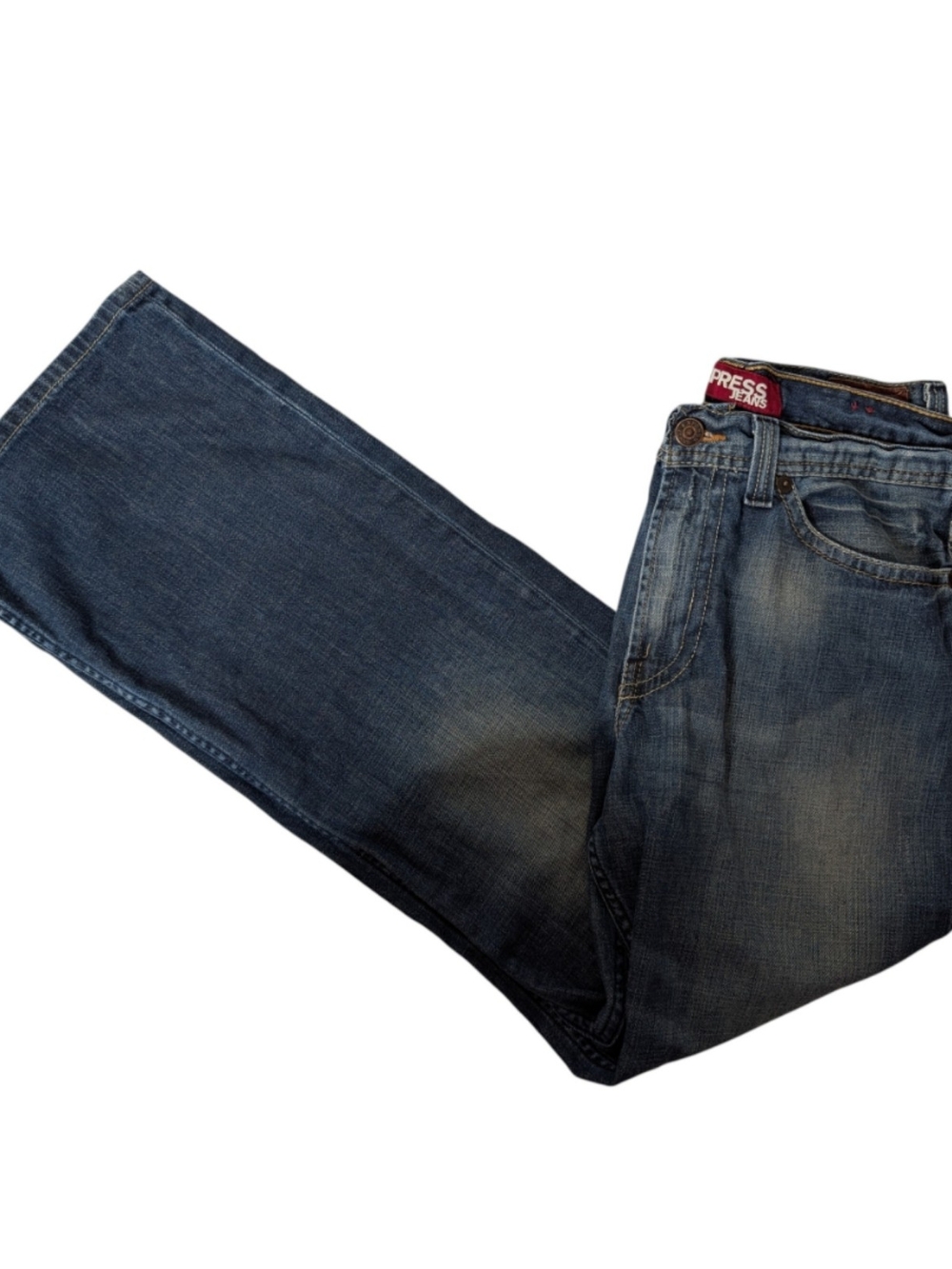 Express Men’s Dark Blue Straight-Leg Jeans